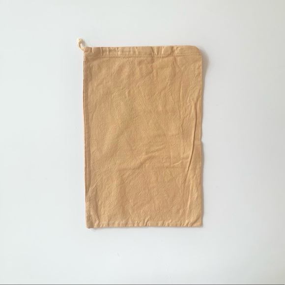 ACNE STUDIO | 1PC CANVAS DUST BAG SMALL WITH DRAWSTRING MODERN LOGO TAN STORAGE - Picture 2 of 8